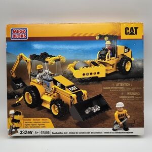 MEGA BLOKS 2013 AMERICAN BUILDERS CAT ROADBUILDING UNIT 332 PCS AGES 5+ #97805
